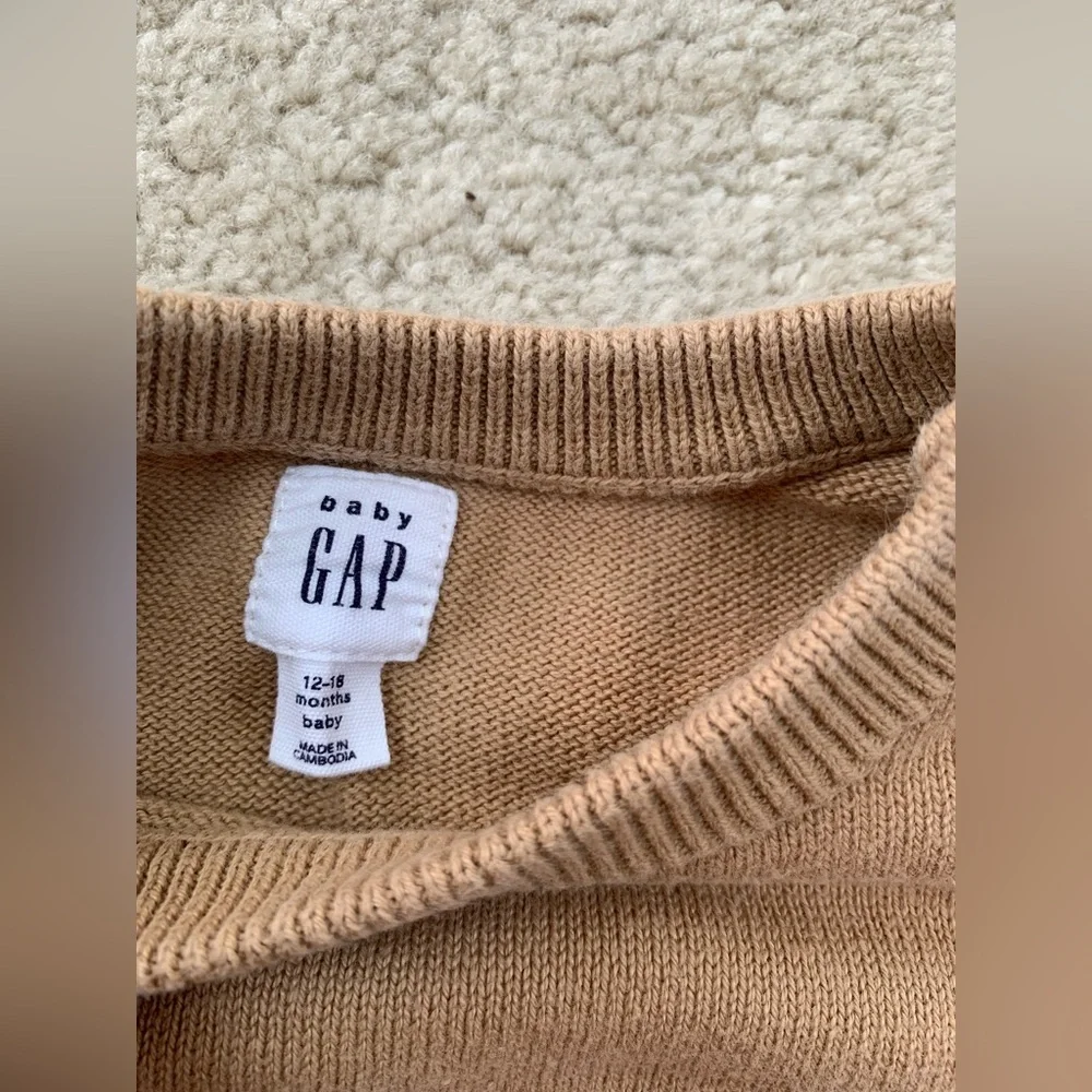 Baby Gap Size 12-18 Months Brannan Brown Bear Sweater